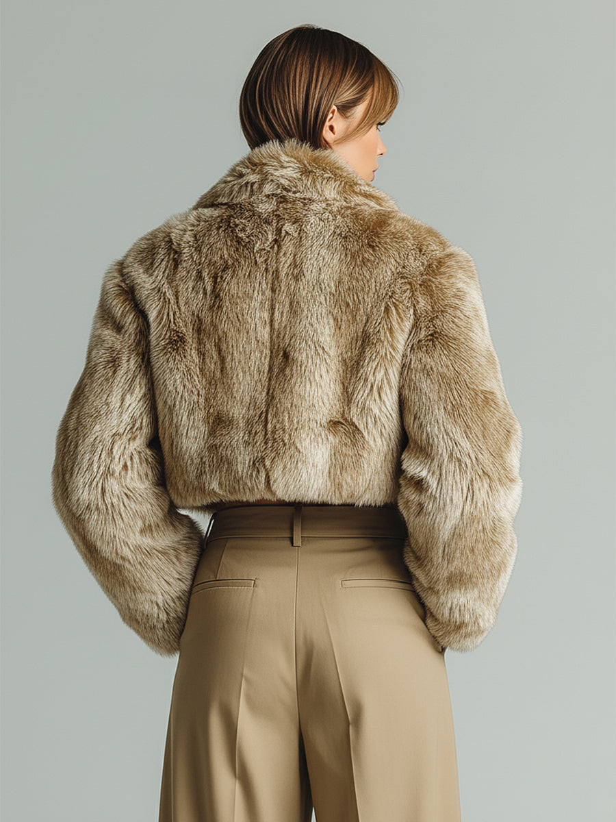 Glamorous cropped jacket in beige