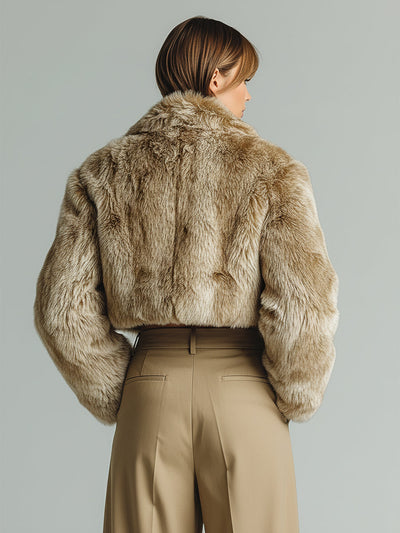 Glamorous cropped jacket in beige