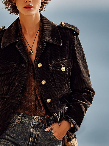 Loose-fitting minimalist women's jacket