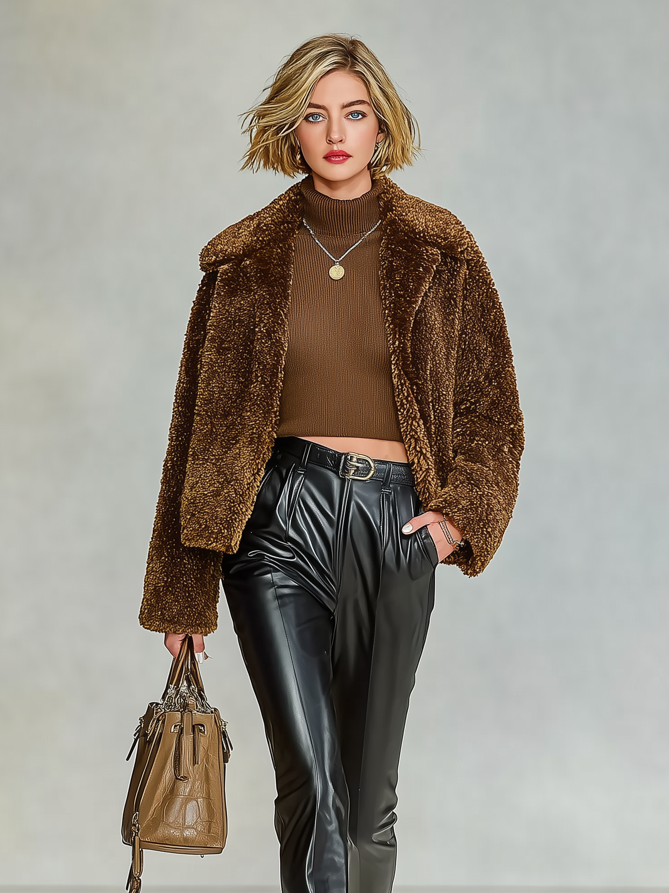 Women's short fleece jacket