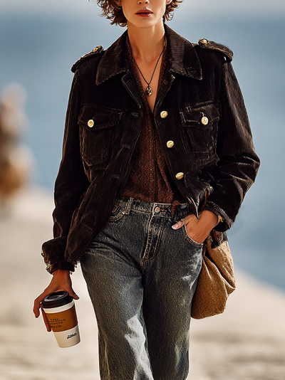 Loose-fitting minimalist women's jacket