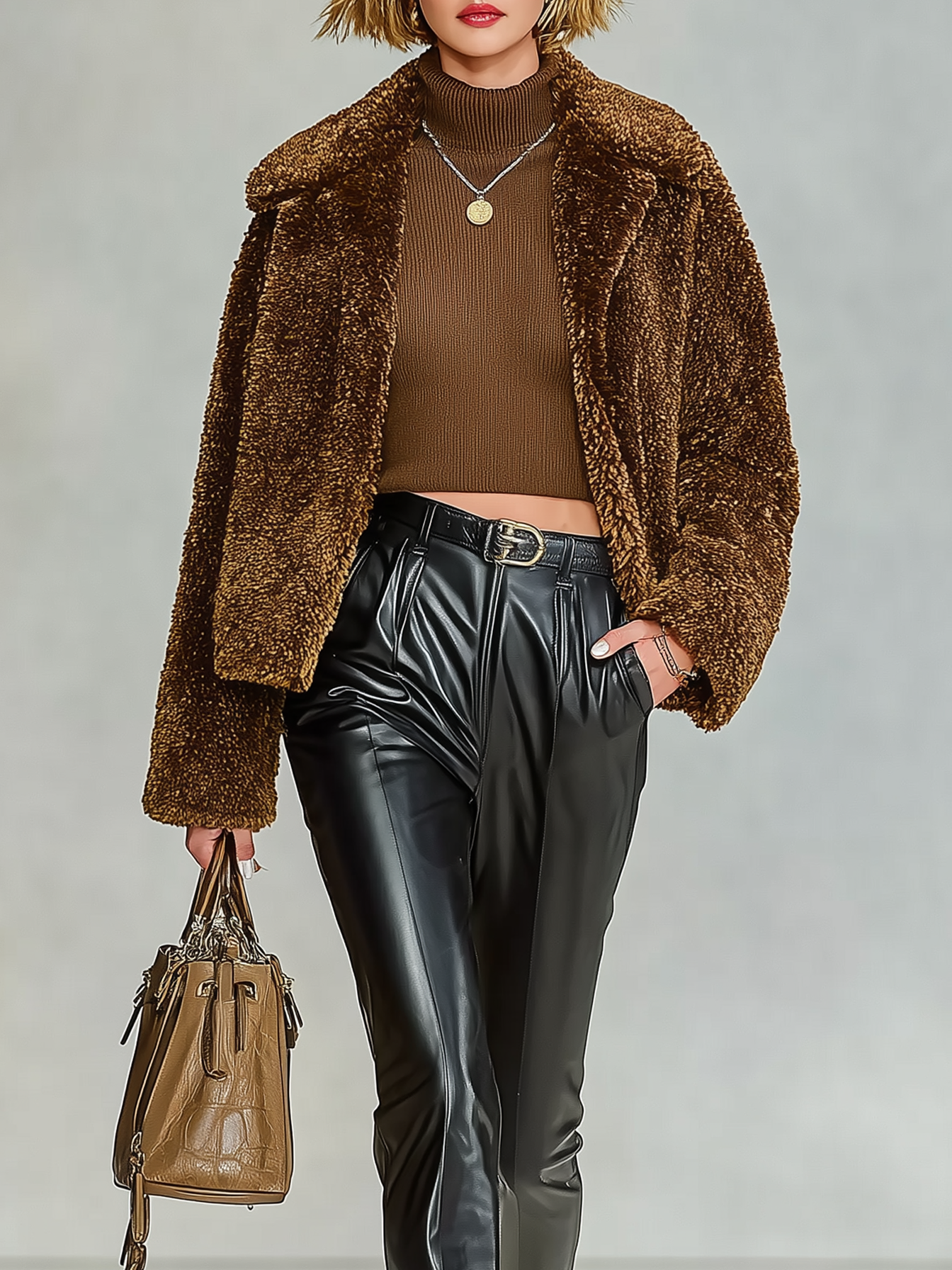 Women's short fleece jacket